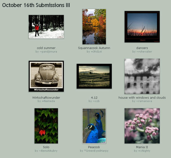 October 16th Submissions III