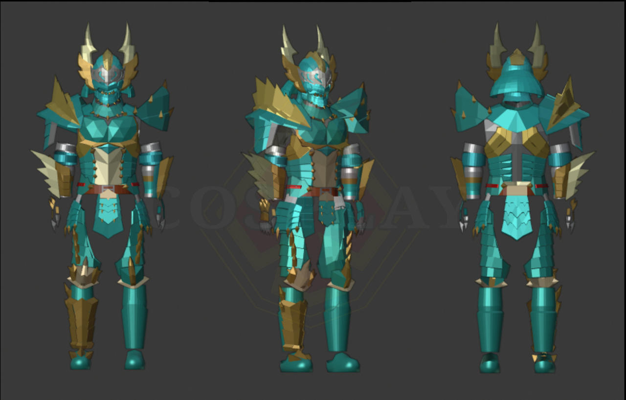 Zinogre Armor Cosplay 3d Pepakura Foam Unfold by ascosplay22 on DeviantArt