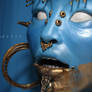 Blue ang Golden Face - Sculpture