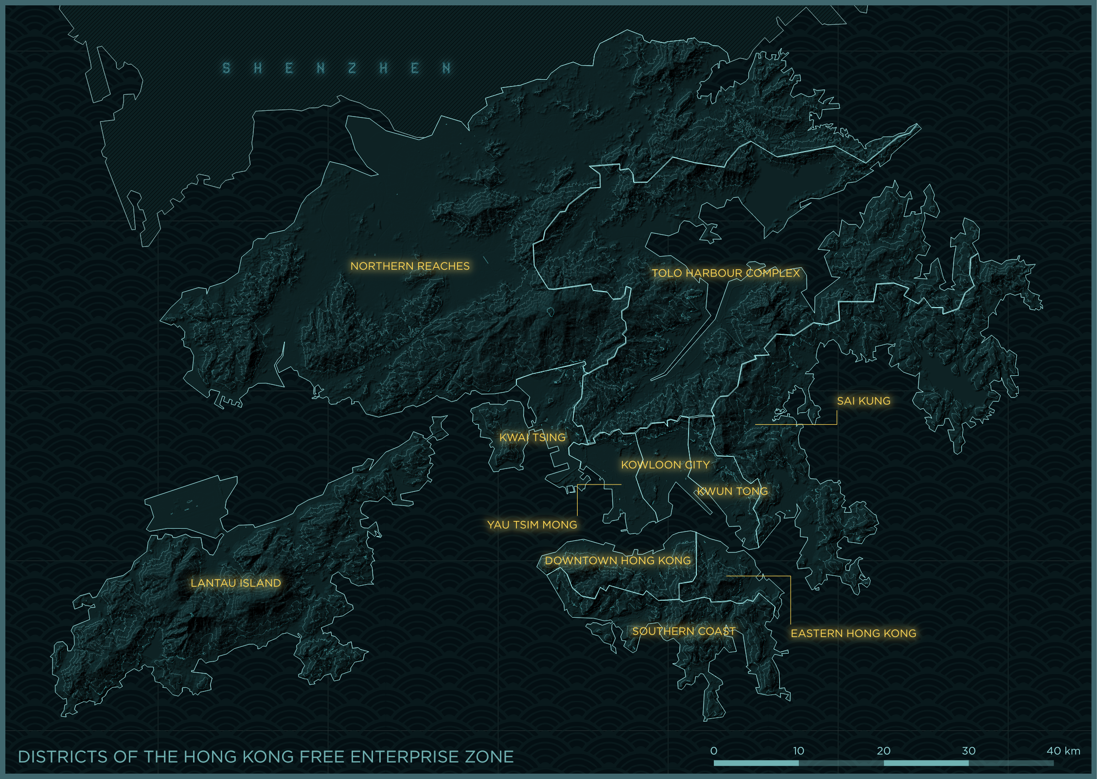 Shadowrun Hong Kong Sprawl Map by ObtuseStrawberry on DeviantArt