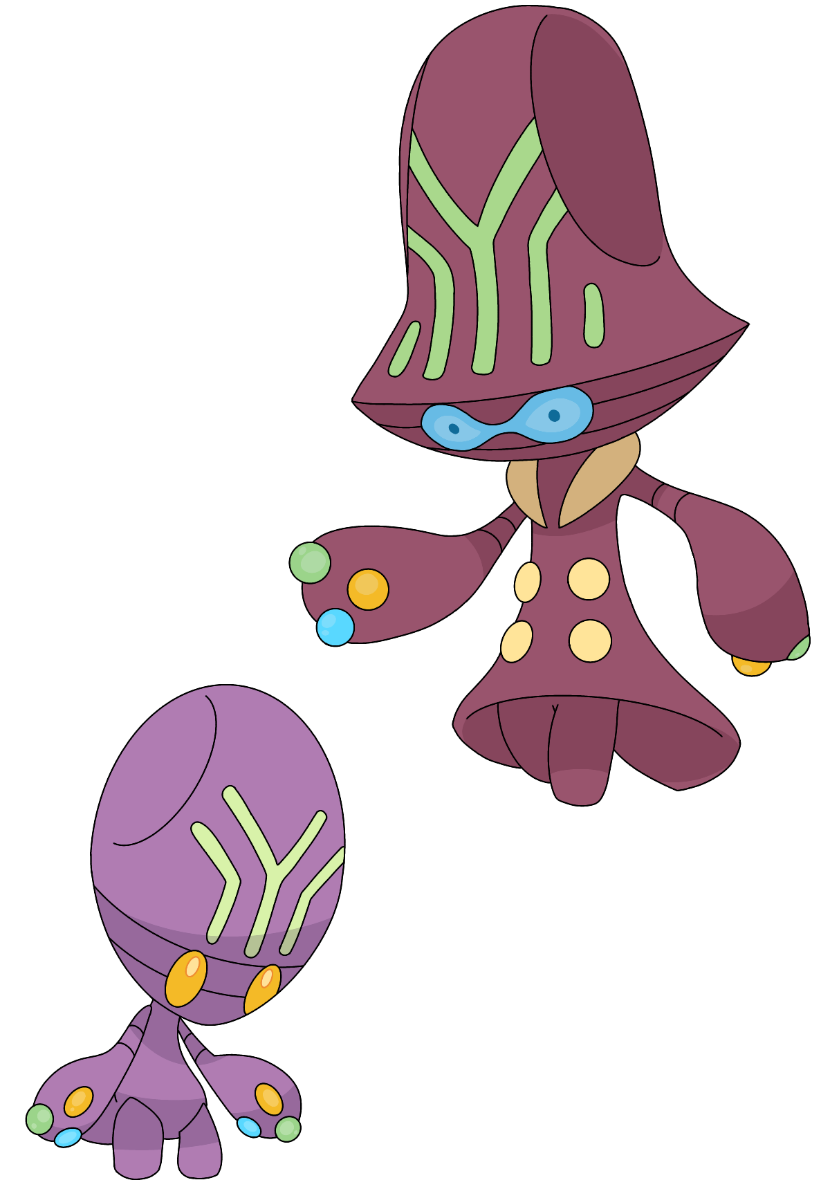 Shiny Elgyem and Beheeyem remade by Artlover1126 on DeviantArt