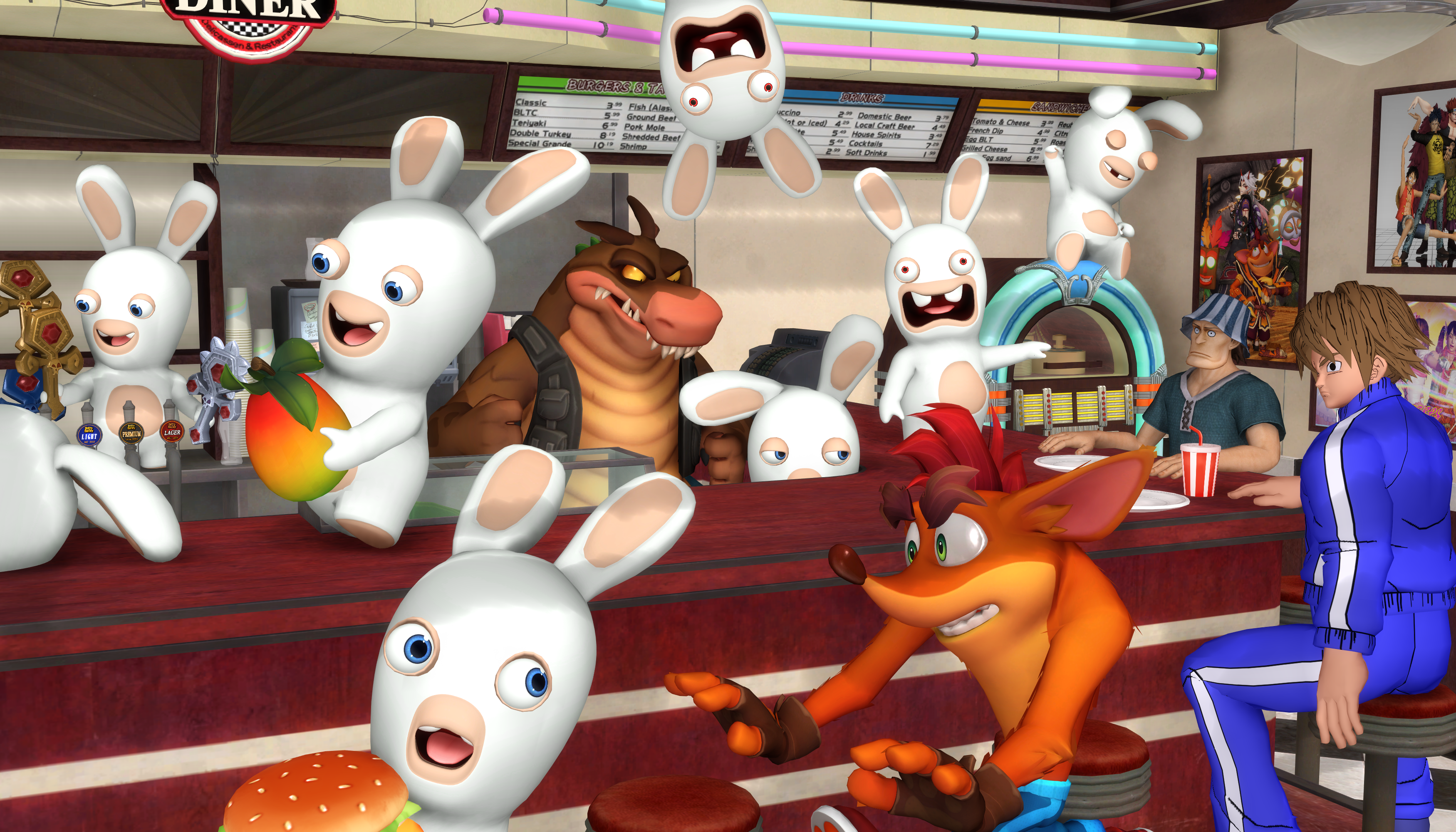 Ea Rabbids Rabbids invade the diner by Adun175 on DeviantArt