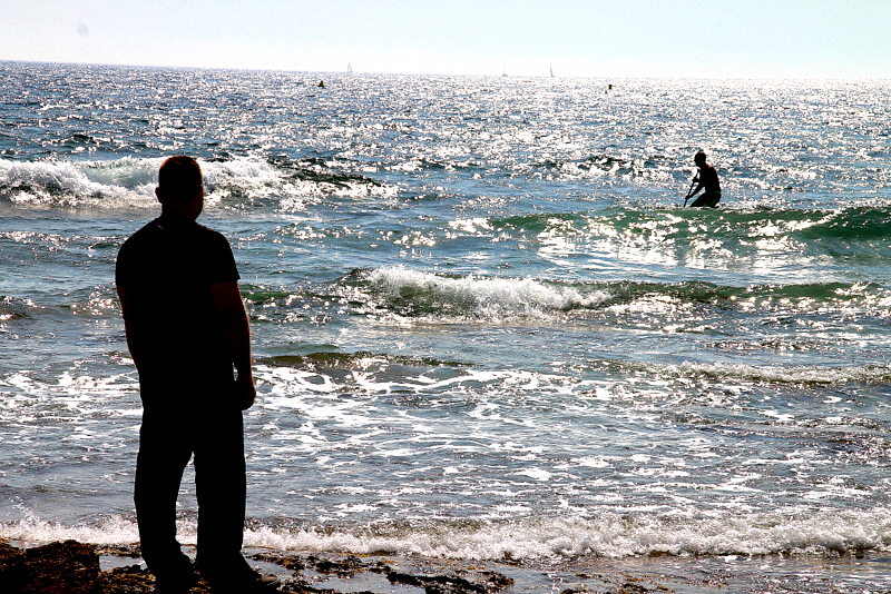 Sausset beach to France.