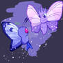 Butterfree and Venomoth 