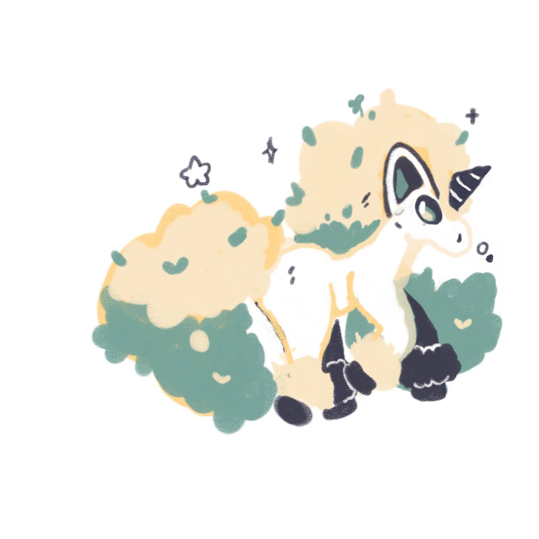 Shiny Galarian ponyta (WIP) by DarkyLights on DeviantArt