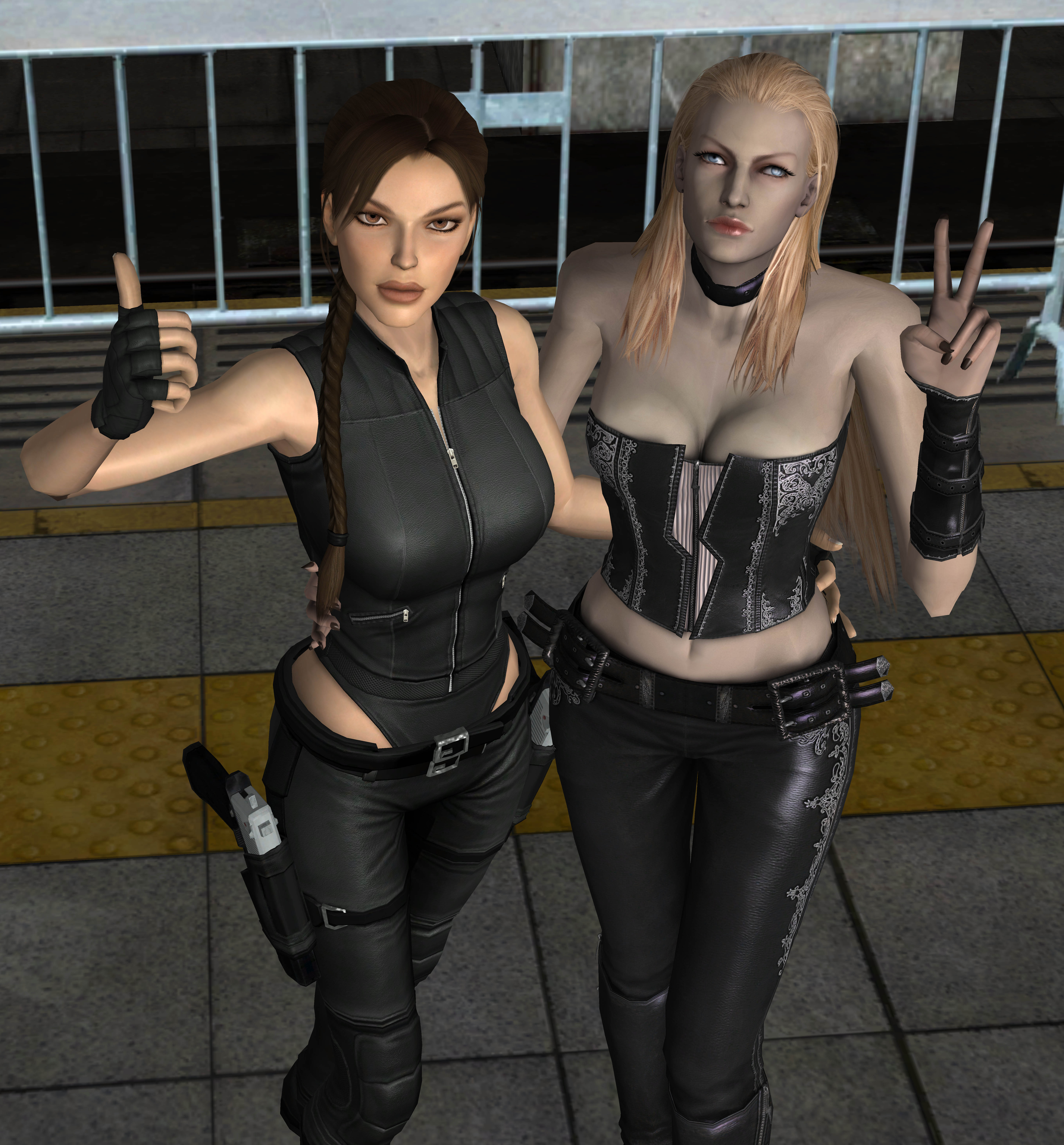 Lara Croft and Trish