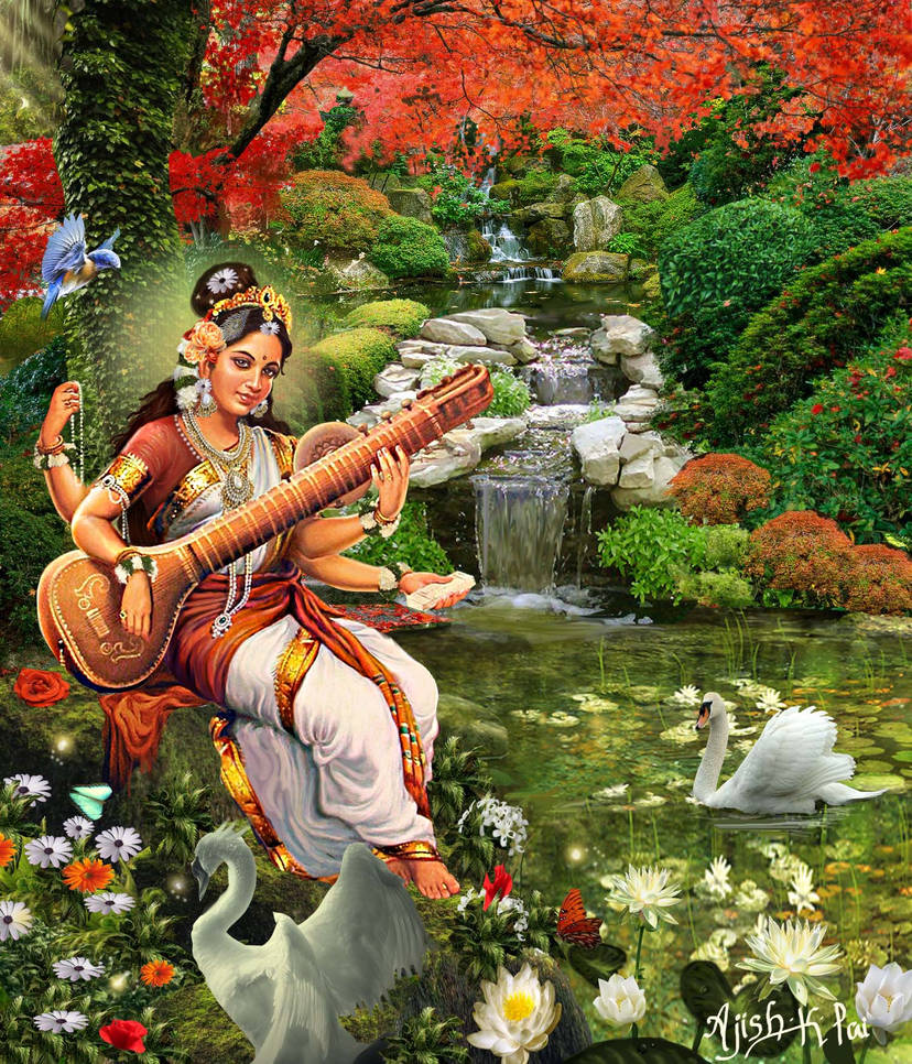 Saraswathi Devi by ajishrocks on DeviantArt