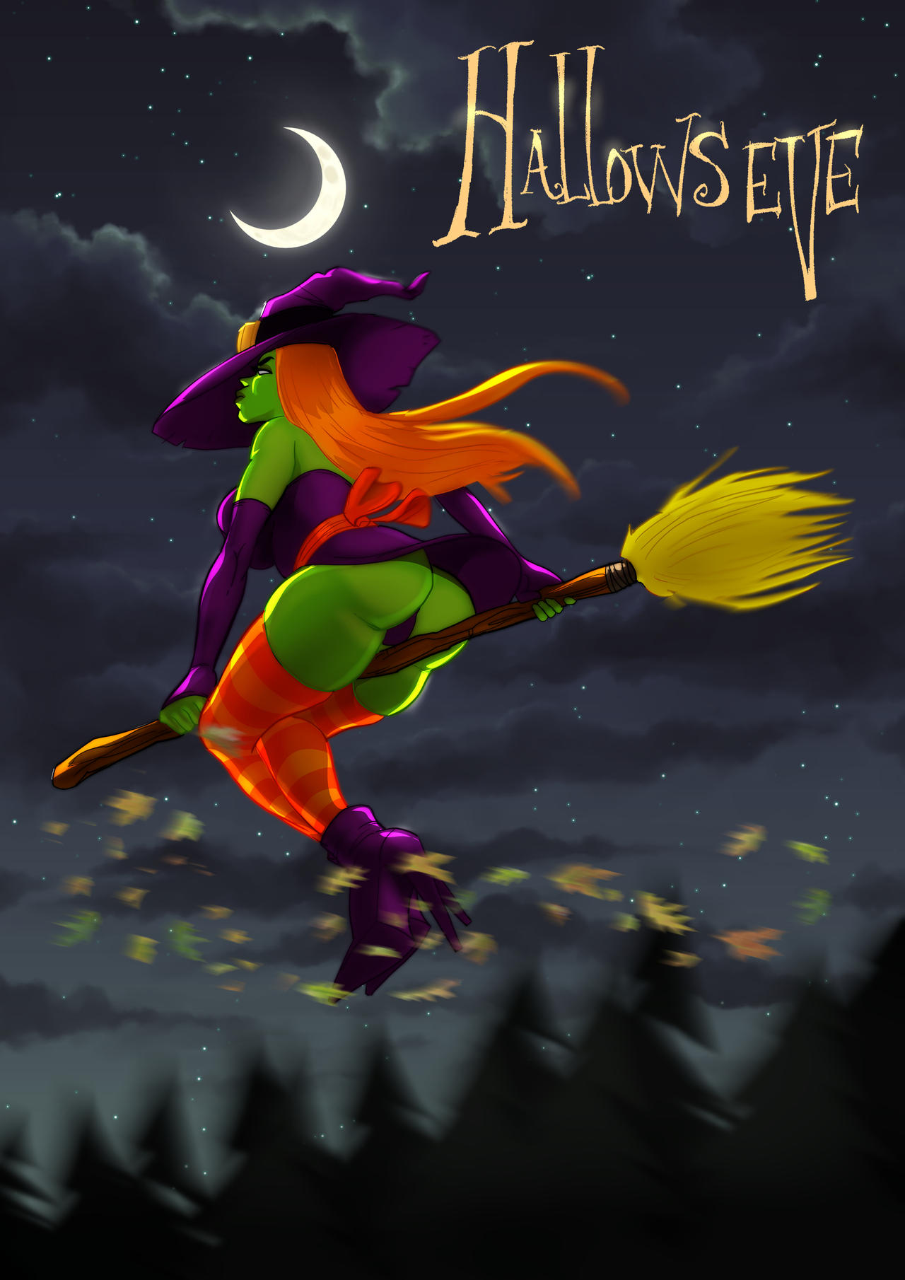 Witch riding by Jdubb on DeviantArt