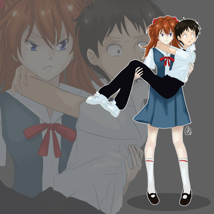 I will drop you, Shinji. by AngelDranger on DeviantArt