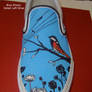 blue shoes: detail left shoe