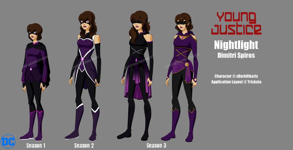 Young Justice OC: Nightlight by xDarkHikarix on DeviantArt