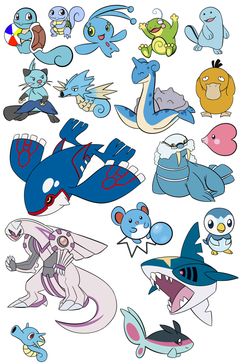 Pokemon Water Type Names.