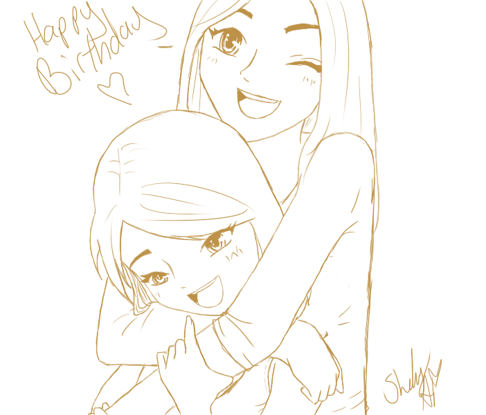 Birthday sketch for my Seester!!