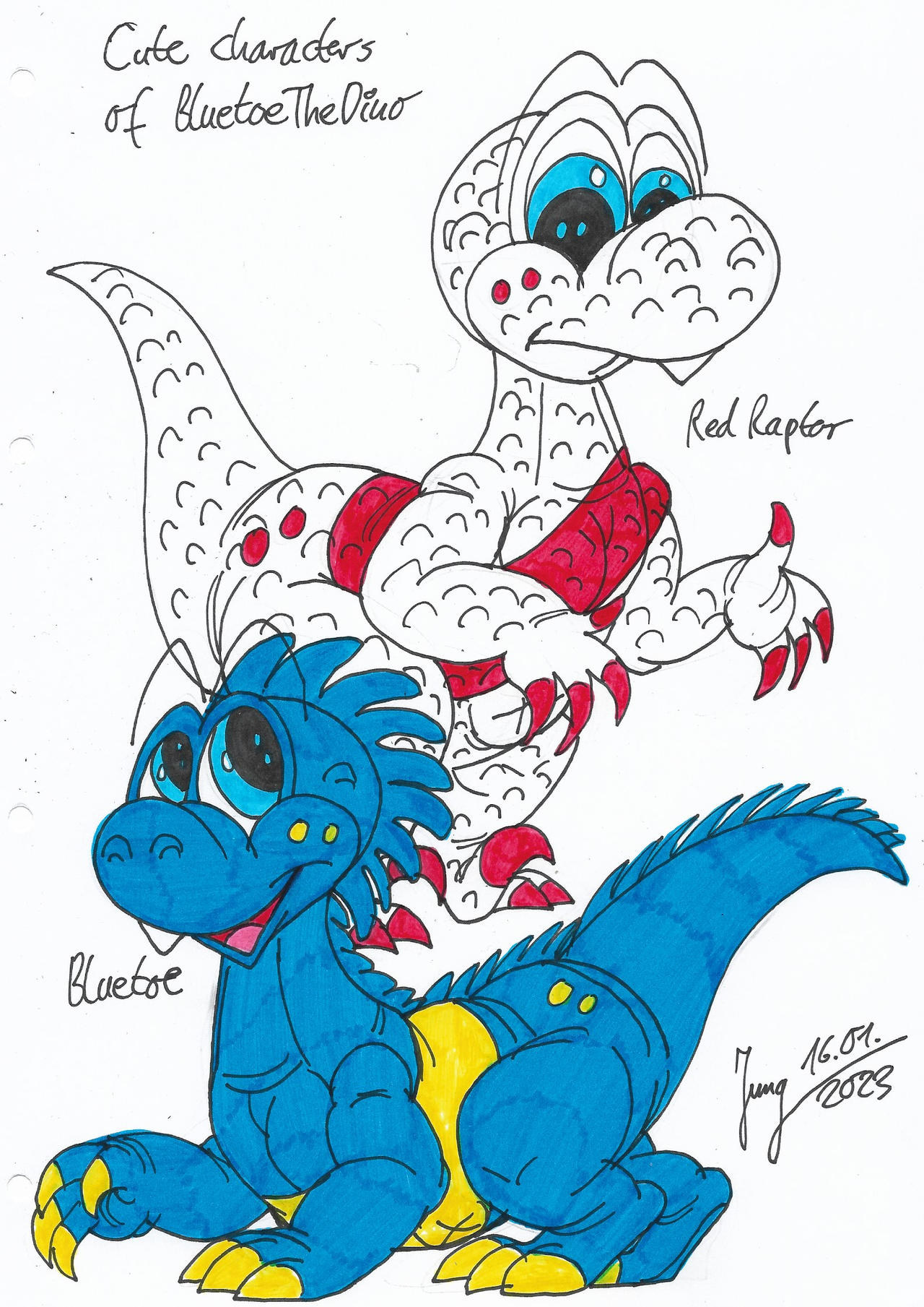 Bolt Raptor Deviantart Red Raptor and Bluetoe (fanart) by CreaghustheTitan on DeviantArt