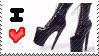 high heels love stamp