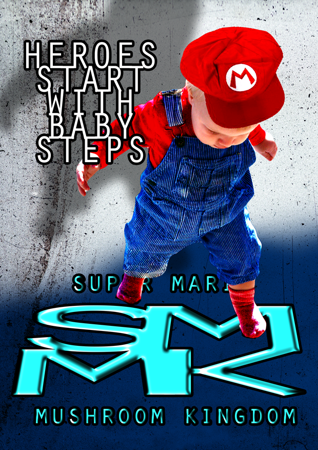 Baby Super Mario Poster