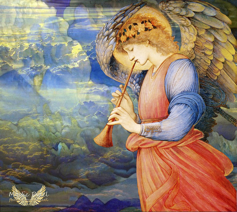 Ангел счастья песни. Бёрн Джонс ангел со свирелью. Флейтист картина Боттичелли.