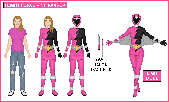 Pink Ranger Flying Flight Force Pink Ranger by scifyextremist on DeviantArt