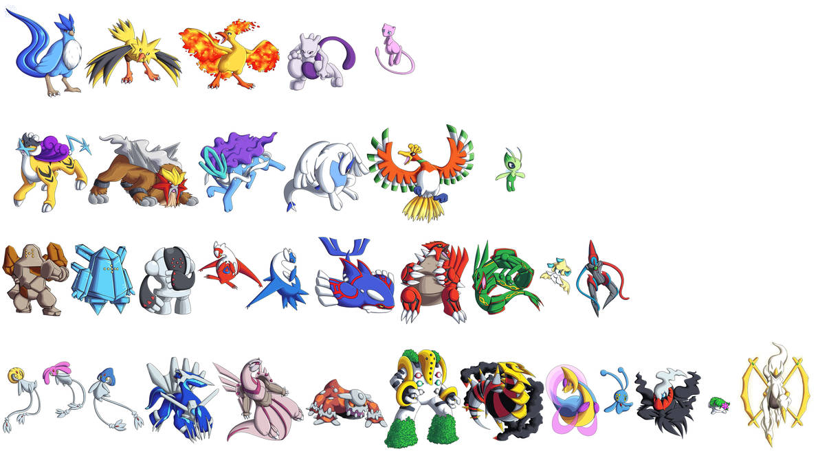 Every Legendary Pokemon Pre Gen 5 By Yoshitaka On Deviantart Every Legendary Pokemon Pre Gen 5 By Yoshitaka On Deviantart