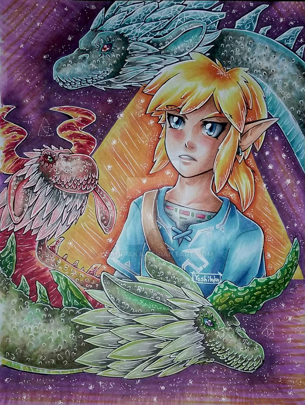 Link and the elemental dragons