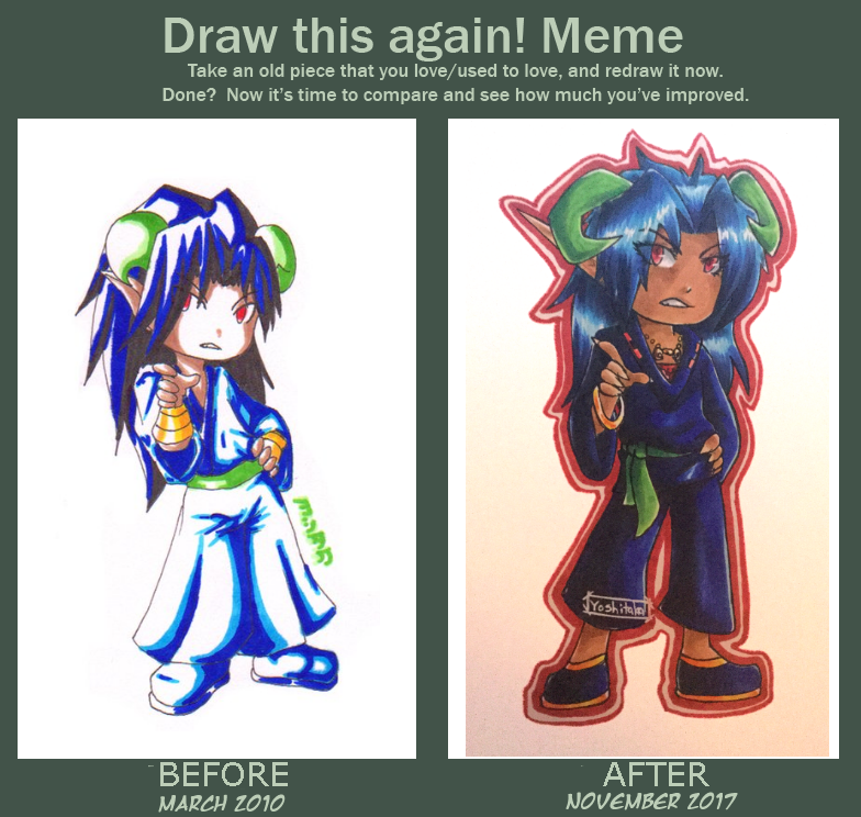 Before and after chibi Korducha