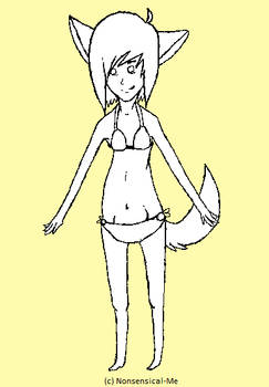 FREE: ms paint anthro lineart