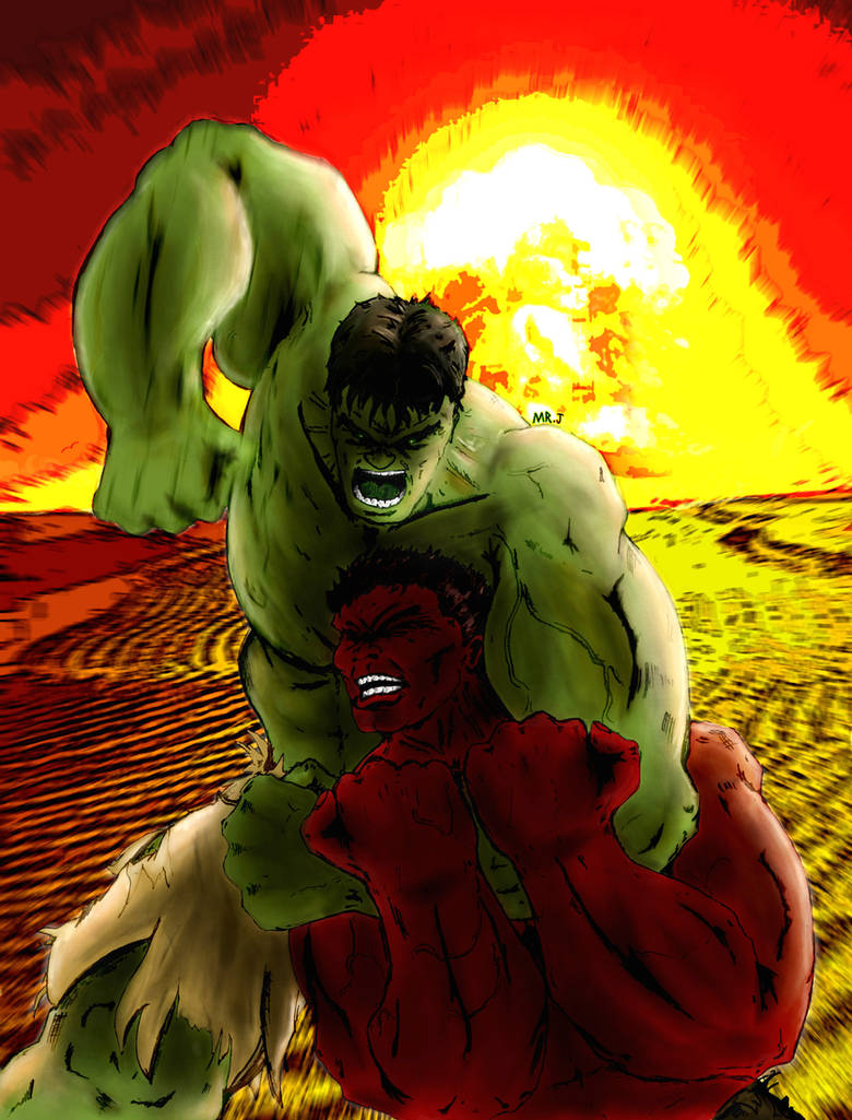 Включи против халка. Red Hulk vs Green Hulk. Красный Халк и зеленый Халк. Красный Халк гуджитсу. Халк против красного Халка.
