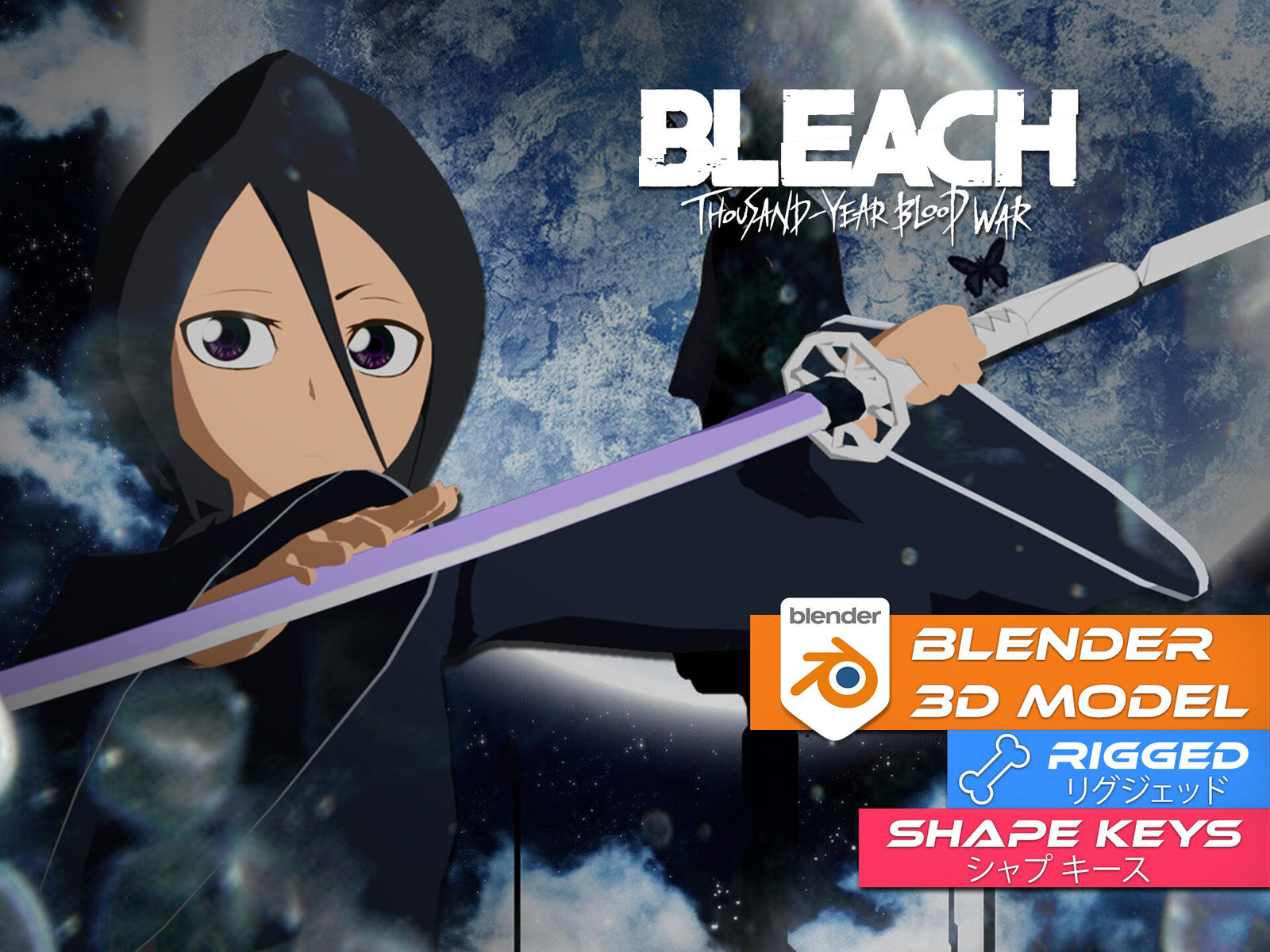 Rukia 3D Model BLEACH 3D by R4ND0M3D on DeviantArt