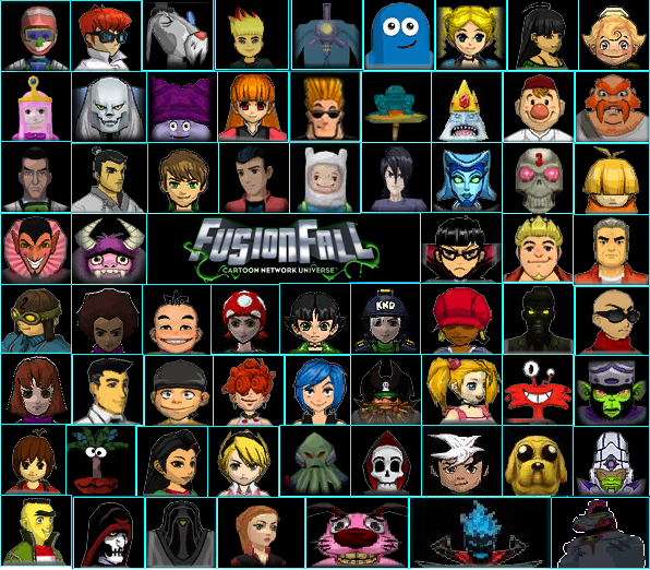 Fusionfall Headshot Sheet by UltimateAgreggor55 on DeviantArt