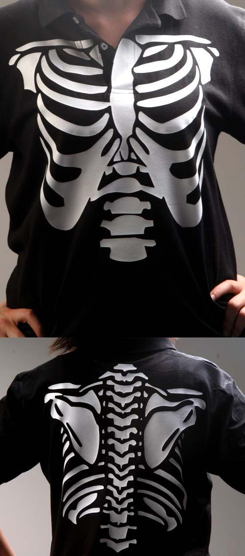 pic Skeleton Rib Cage Stencil rib cage teeshirt by two players on