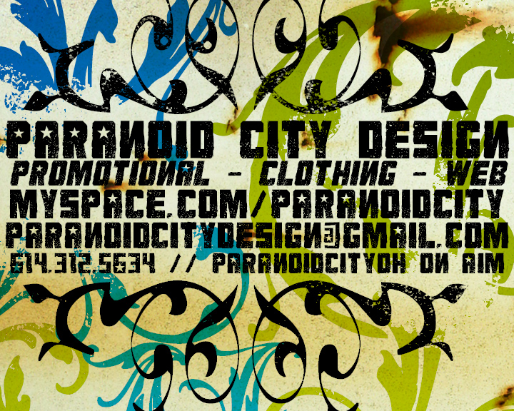 Paranoid City Design hotcard