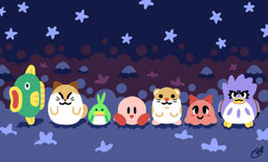 Kirby and Friends Mug Print