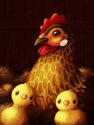 Chicken Family Portrait
