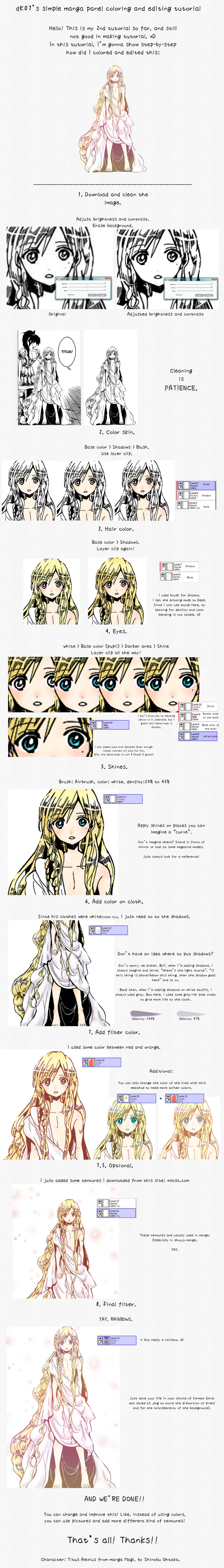 Manga Panel Coloring and Editing Tutorial by KuRiKo07 on DeviantArt