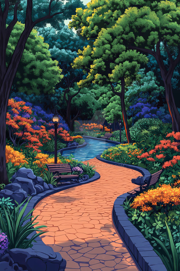 Groovy City Park Scene by eneakelo on DeviantArt