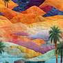 Oasis at Sunset Tapestry