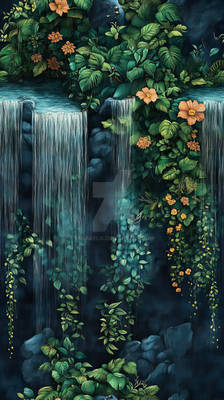 Jungle Waterfall Tapestry