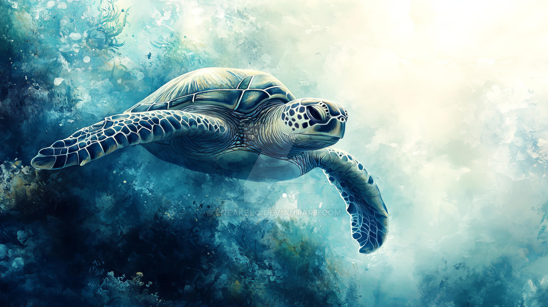 Sea Turtle Background Wallpaper
