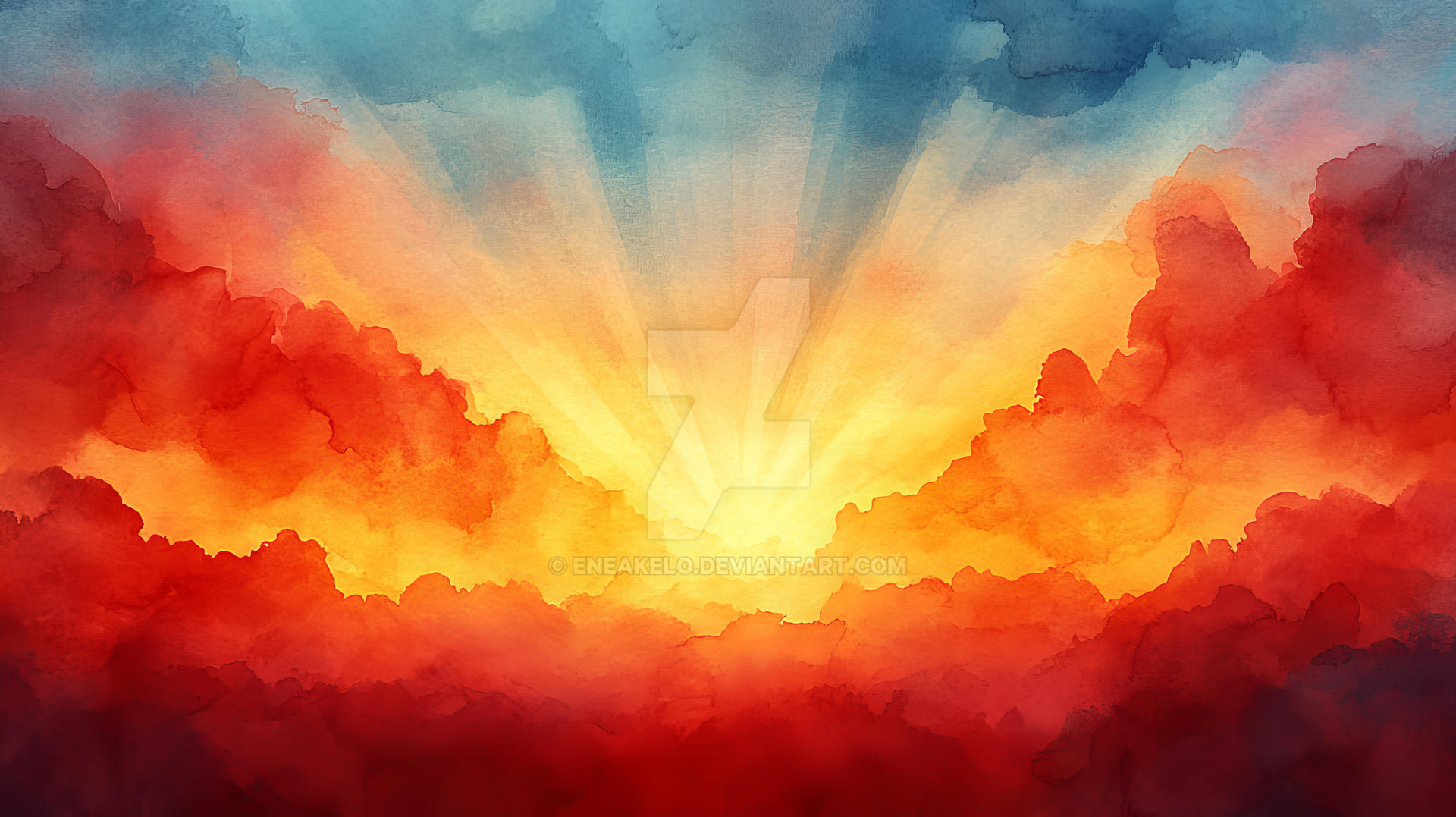 Soft Peach Watercolor Sun Rays Background by eneakelo on DeviantArt