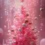 Pink Christmas Tree Art