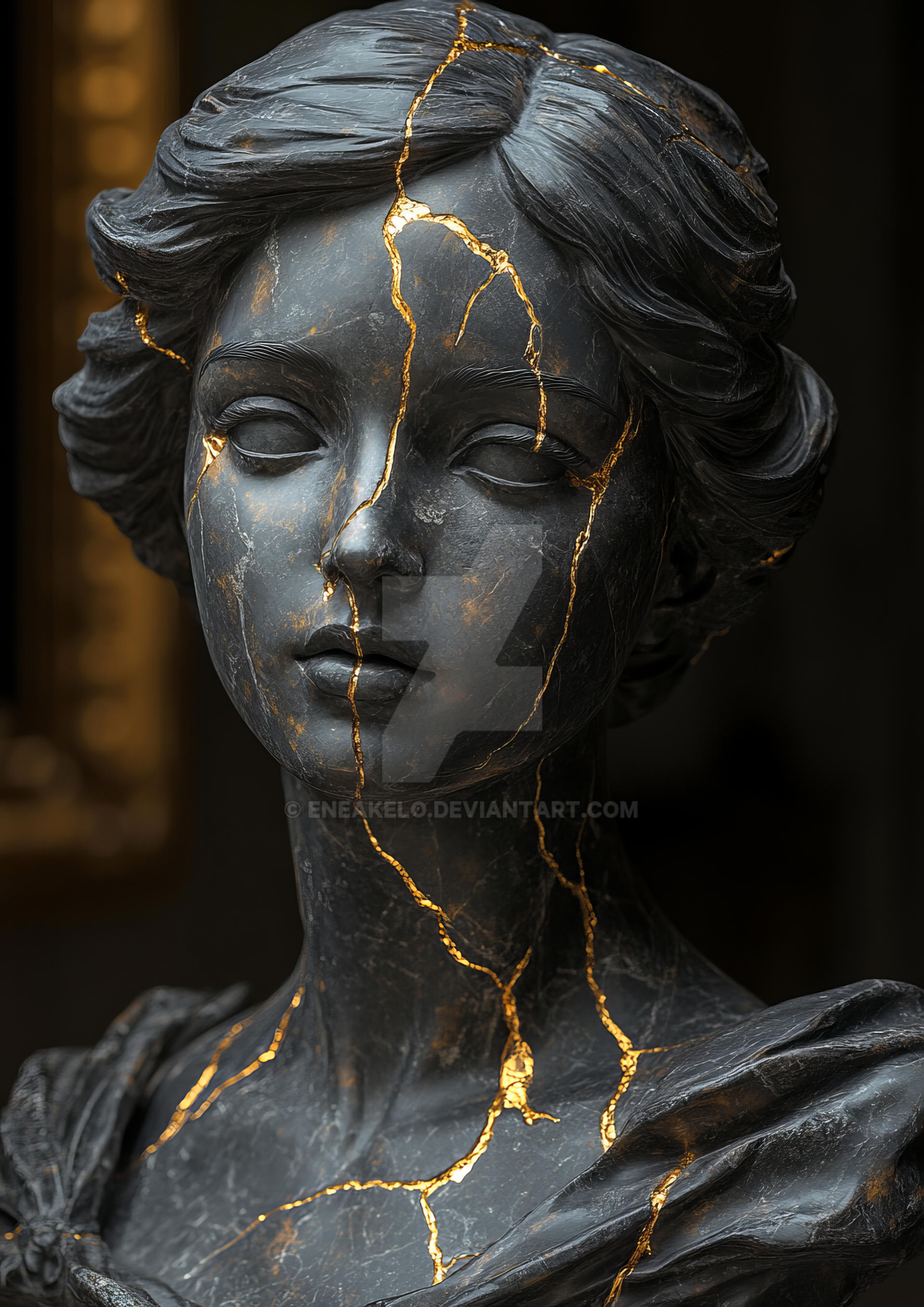 Kintsugi Roman Kintsugi Beauty: Roman Marble Statue by eneakelo on DeviantArt