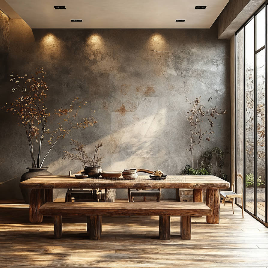 Dining Texture Types Dining Room with Warm Wood Tones, Natural Textures by eneakelo on ...