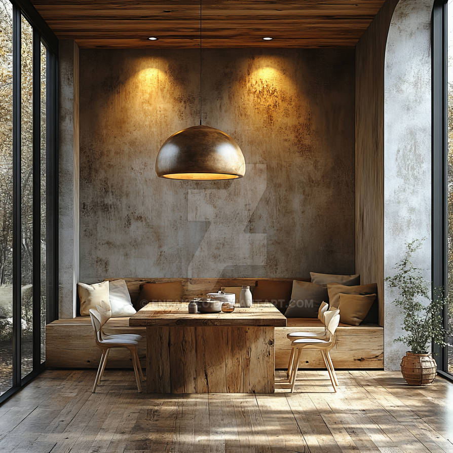 Dining Texture Types Dining Room with Warm Wood Tones, Natural Textures by eneakelo on ...