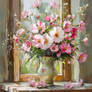 A bouquet of flowers in a vase
