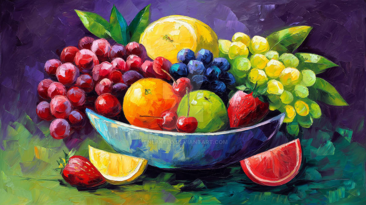 Vibrant Still Life Painting Of Fruit Bowl By Eneakelo On DeviantArt vibrant-still-life-painting-of-fruit-bowl-by-eneakelo-on-deviantart