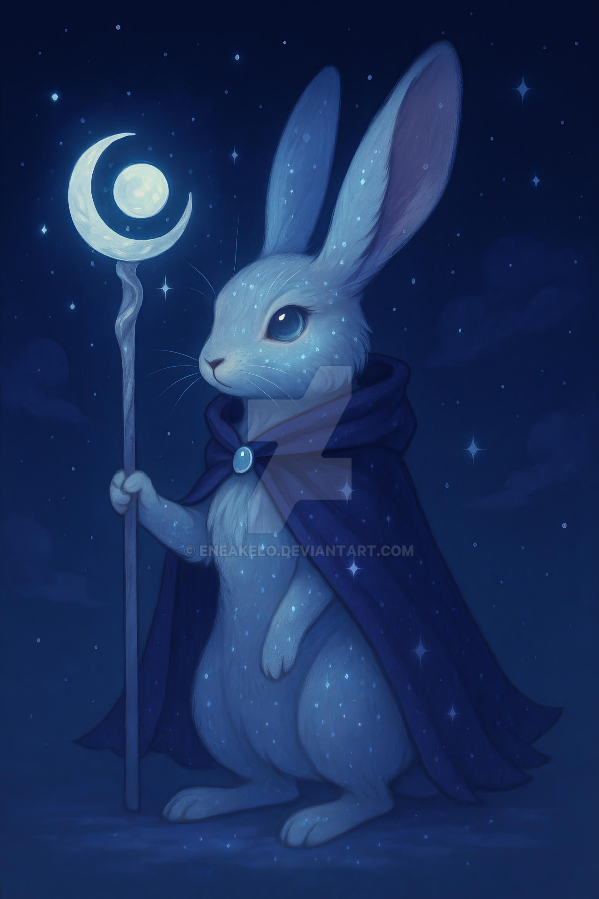 Dynamic Anthro Rabbit Mage Design Moonlight Rabbit Mage Adopt by eneakelo on DeviantArt