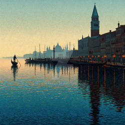 Venetian Serenity in Hiroshi Nagai Style