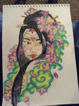 Day of the dead geisha