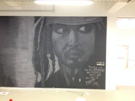 Jack Sparrow  Chalk on blackboard