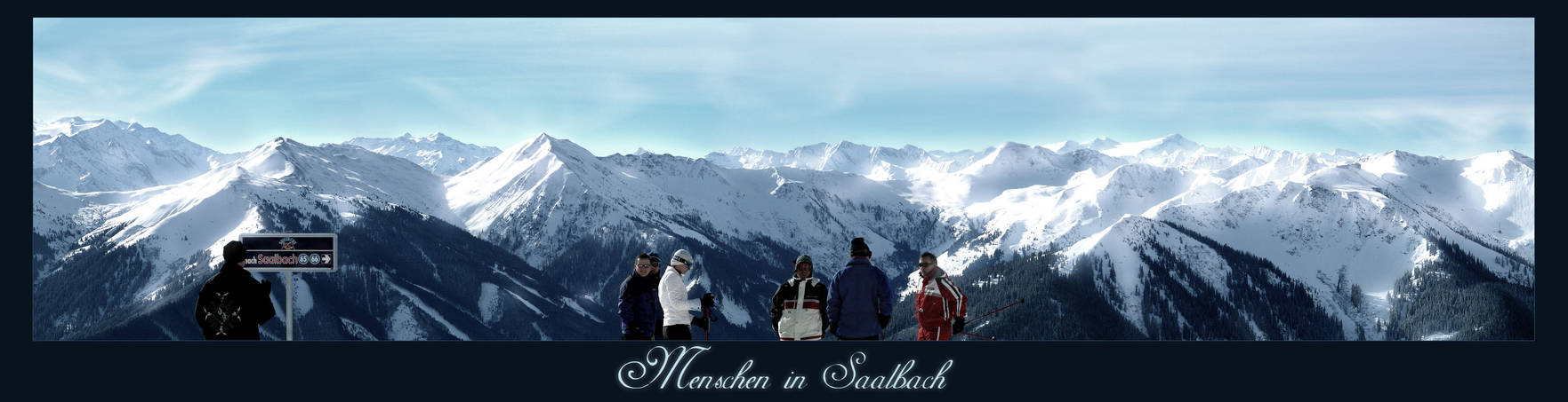 Menschen in Saalbach :Panorama